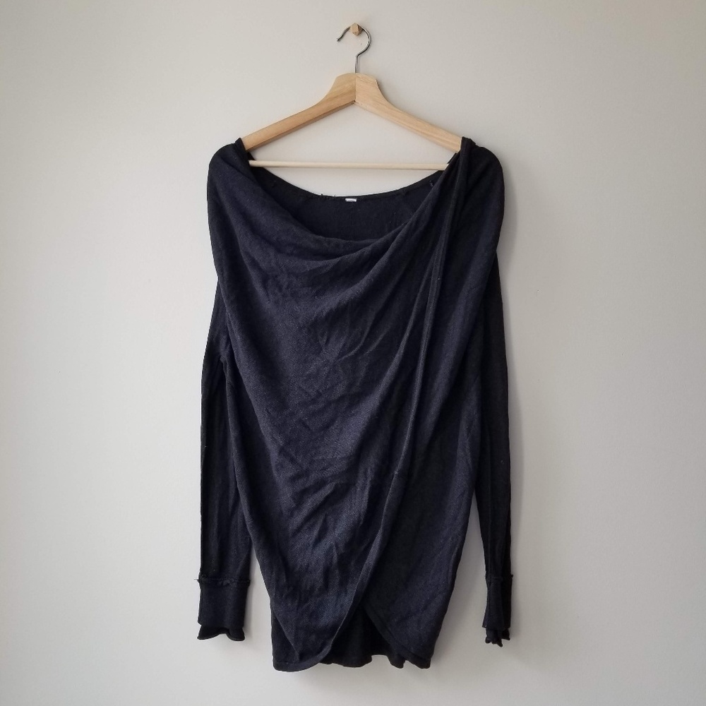 Lululemon Knit Wrap Sweater Black - Picture 1 of 6